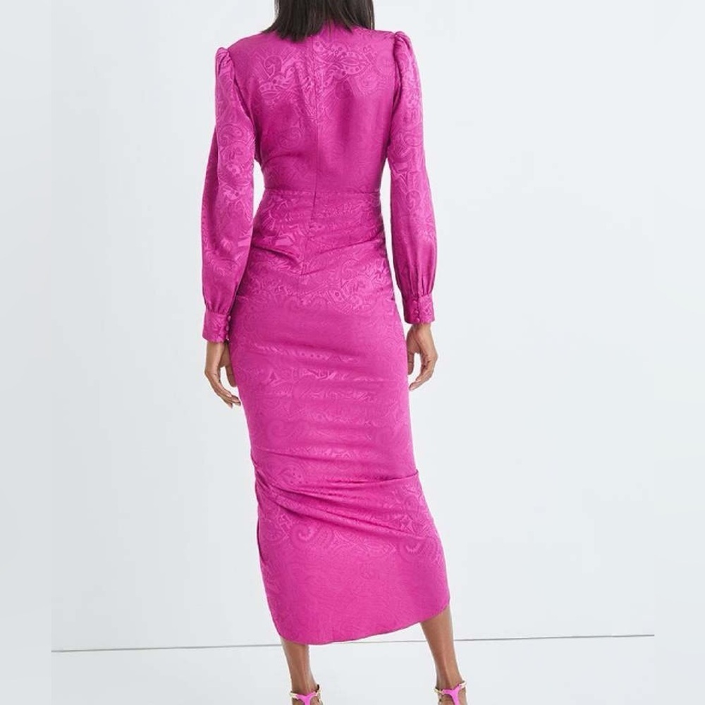 Veronica Beard Weiss Maxi Dress in Bright Magenta - Picture 5 of 8